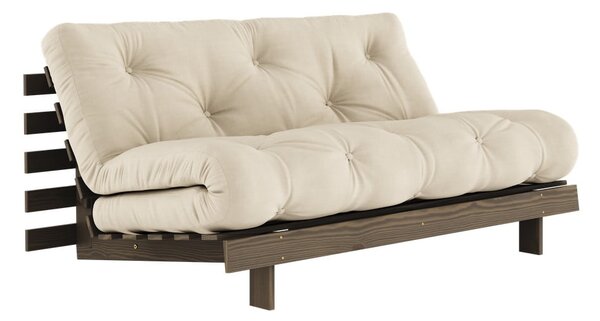 Beżowokremowa rozkładana sofa 160 cm Roots – Karup Design
