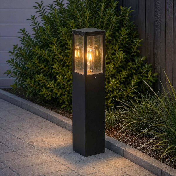 Searchlight Lampa ogrodowa stojąca Dubai, czarny, tworzywo sztuczne, nowoczesny