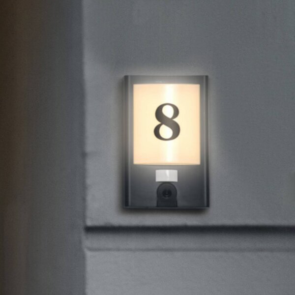 LEDVANCE SMART+ SMART+WiFi Entrance Number Camera kinkiet Camera, możliwość ściemniania, czarny, tworzywo sztuczne, nowoczesny