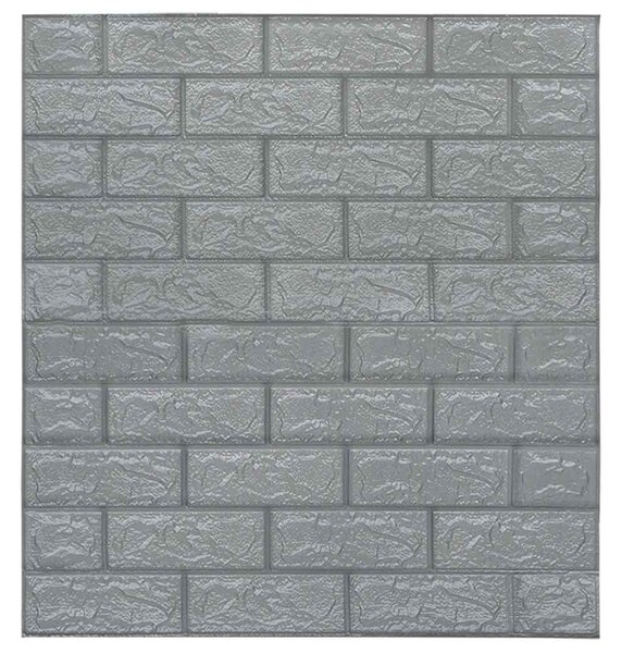 Panele 3D z imitacją cegły, samoprzylepne, 20 szt., antracytowe