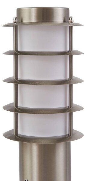Słupek oświetleniowy Lindby Hanja, czujnik, stal szlachetna, Ø 11,7 cm Hanja Lindby, możliwość ściemniania, aluminiowy / szary / cynkowy, stal szlachetna, nowoczesny