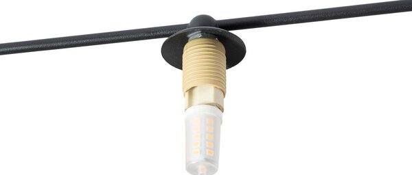 Lampa sufitowa Valisa Lindby, możliwość ściemniania, czarny, salon / jadalnia, szkło