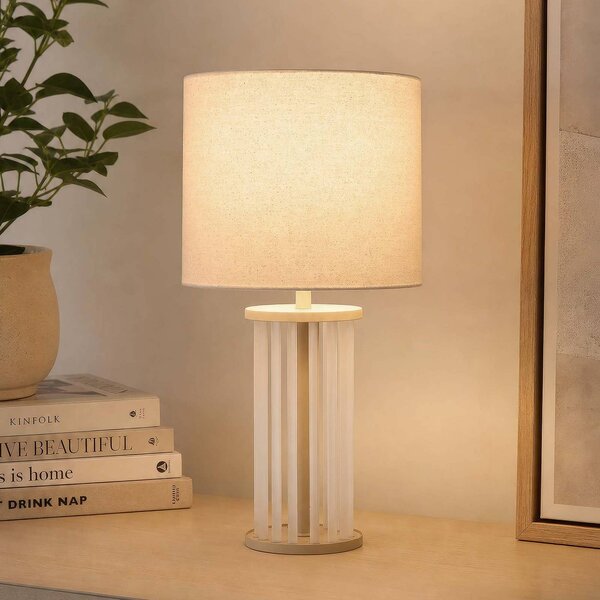 Searchlight Lampa stołowa Swizzle, kremowy / amber, salon / jadalnia, szkło