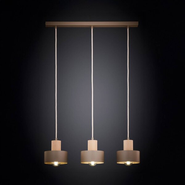 Lampa wisząca Rif SIGMA, możliwość ściemniania, kremowy / amber, salon / jadalnia, metal, nowoczesny