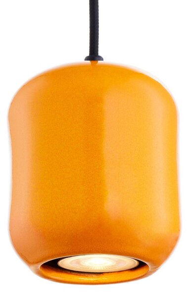 Lampa wisząca Ceramic Barell SIGMA, żółty / pomarańczowy, salon / jadalnia, ceramika
