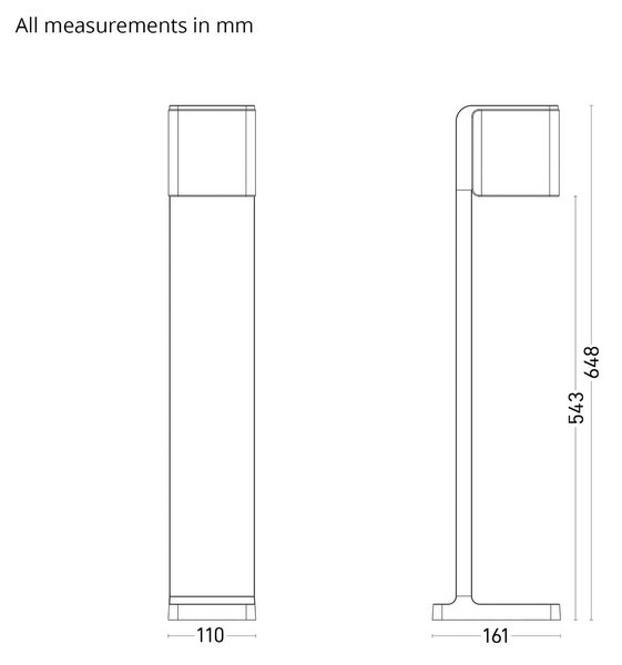 STEINEL GL 80 SC – słupek oświetleniowy z czujnikiem ruchu, kolor antracytowy, SC, możliwość ściemniania, aluminiowy / szary / cynkowy, aluminium, nowoczesny