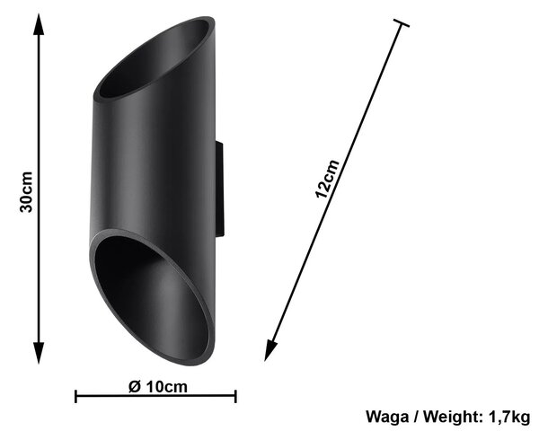 Nowoczesny kinkiet tuba M1-T57