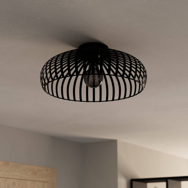 EGLO Lampa sufitowa Mogano 3, możliwość ściemniania, czarny, salon / jadalnia, metal, vintage