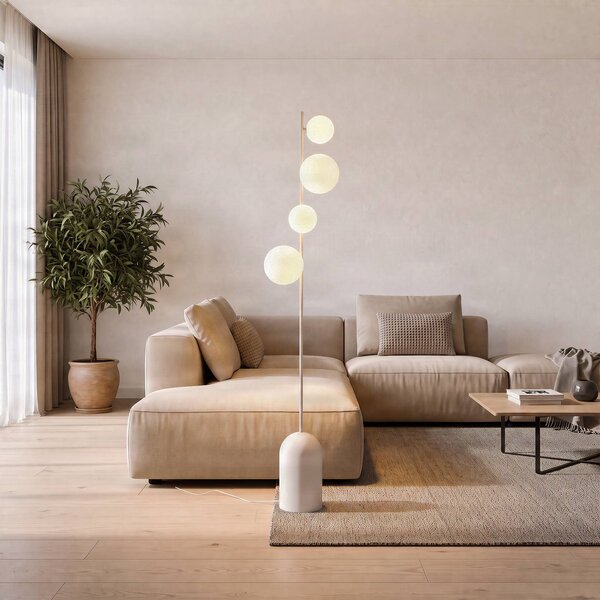 Lampa stojąca Etno LP4 EMIBIG LIGHTING, biały / opal, salon / jadalnia, szkło, nowoczesny