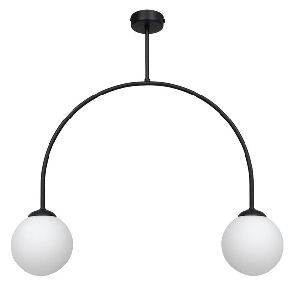 Lampa sufitowa Archie Milagro Lighting, możliwość ściemniania, czarny, salon / jadalnia, metal