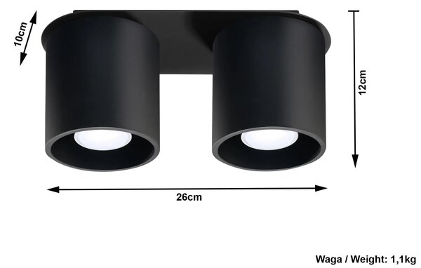 Nowoczesny plafon LED A6-D90