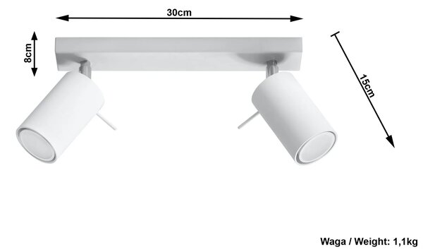 Regulowany plafon LED D8-E97