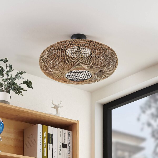 Lindby Lampa sufitowa Melvios, możliwość ściemniania, brązowy / rdzawy, salon / jadalnia, metal, skandynawski