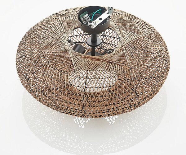 Lindby Lampa sufitowa Melvios, możliwość ściemniania, brązowy / rdzawy, salon / jadalnia, metal, skandynawski
