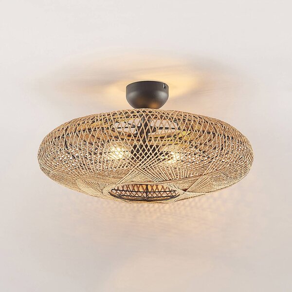 Lindby Lampa sufitowa Melvios, możliwość ściemniania, brązowy / rdzawy, salon / jadalnia, metal, skandynawski