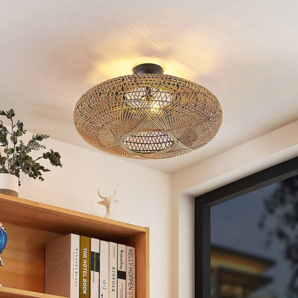 Lindby Lampa sufitowa Melvios, możliwość ściemniania, brązowy / rdzawy, salon / jadalnia, metal, skandynawski