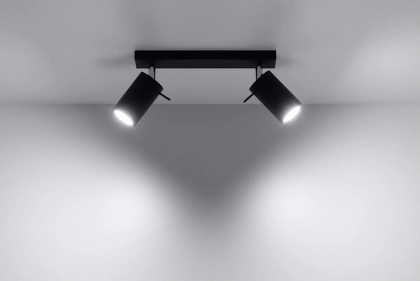 Halogenowy plafon LED czarny H6-W81