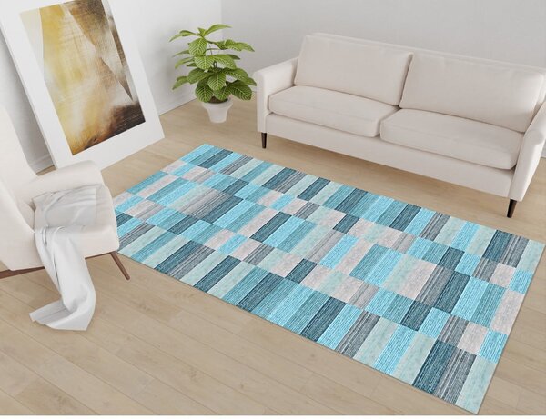 Niebieski dywan odpowiedni do prania 50x80 cm Hali – Vitaus