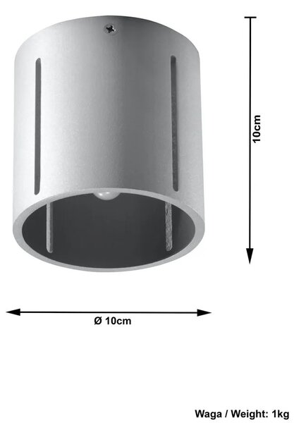 Minimalistyczny plafon walec LED P3-P90