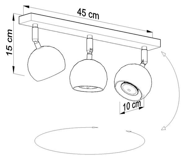 Minimalistyczny plafon regulowany M0-L50
