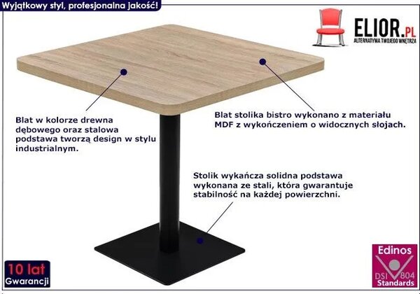 Jasnobrązowy stolik bistro K9-E49