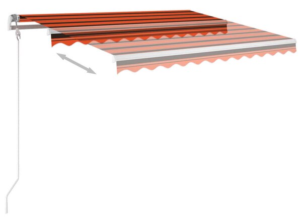 Automatycznie zwijana markiza, LED i czujnik wiatru, 300x250 cm