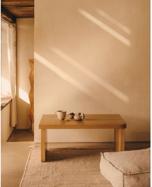 Stolik w dekorze dębu w naturalnym kolorze 89x62 cm Oaq – Kave Home