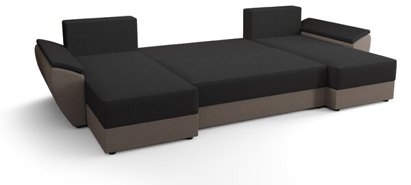 Rozkładana sofa narożna w kształcie U TAVERO 321x140 cm, musztardowa