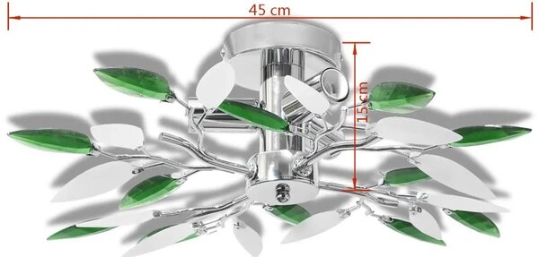 Zielona lampa sufitowa w stylu glamour - E974 S7-P85