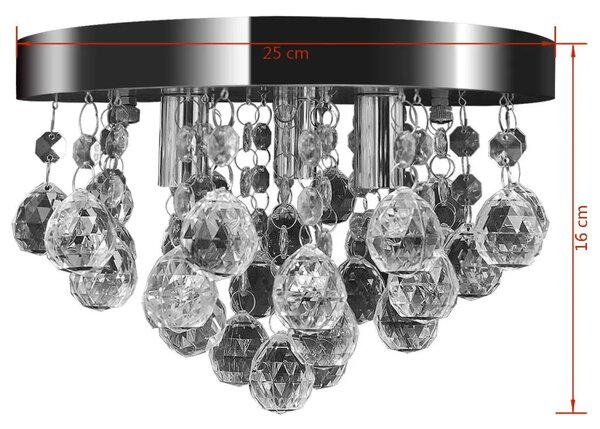 Lampa sufitowa glamour z kryształkami - 4X E972 E2-W31