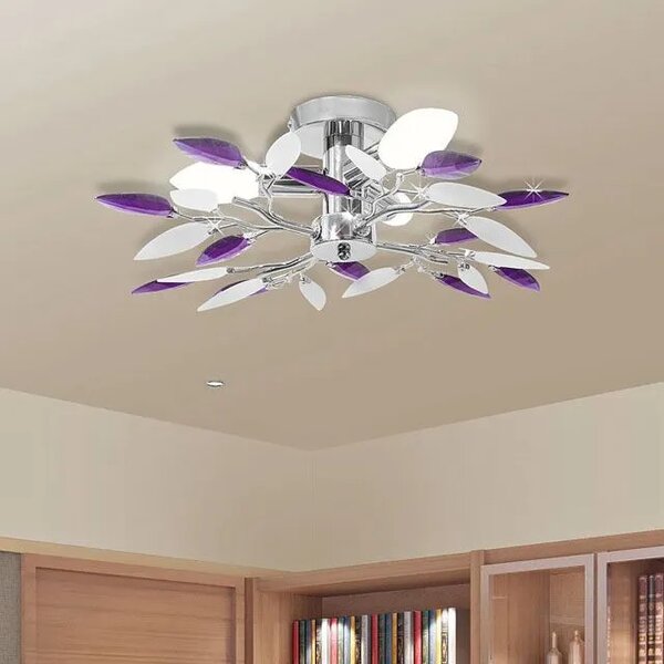Fioletowa lampa sufitowa - E974 S7-D36