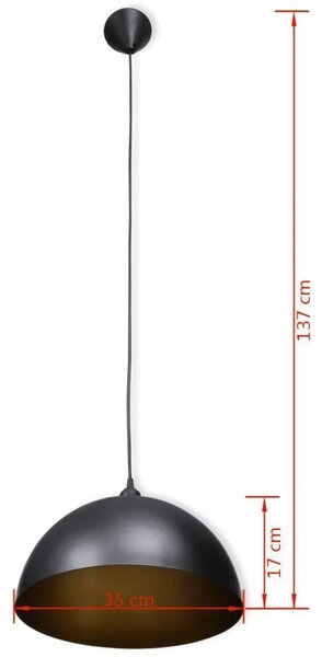 Czarne lampy wiszące z regulacją 2 sztuki - E985 L9-H96