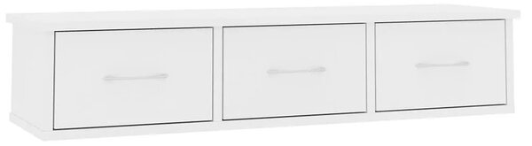 Półka ścienna z szufladami Toss 3X - biała