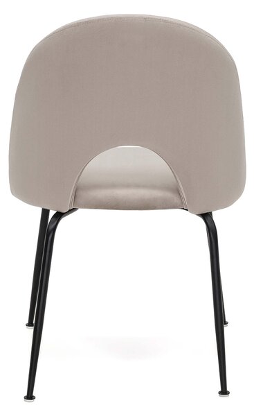 MebleMWM Krzesło Glamour KC-903-2 ciemny beż #7, czarne nogi