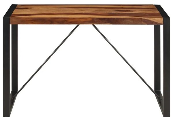 Brązowy stół z drewna sheesham 60x120 – Fulo 2X