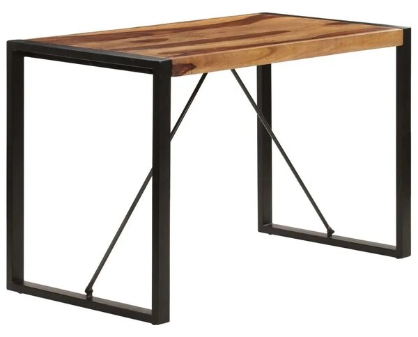 Brązowy stół z drewna sheesham 60x120 – Fulo 2X