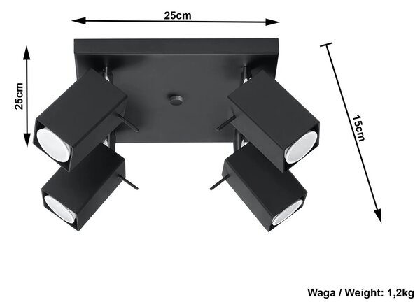 Kwadratowy plafon LED S2-L58