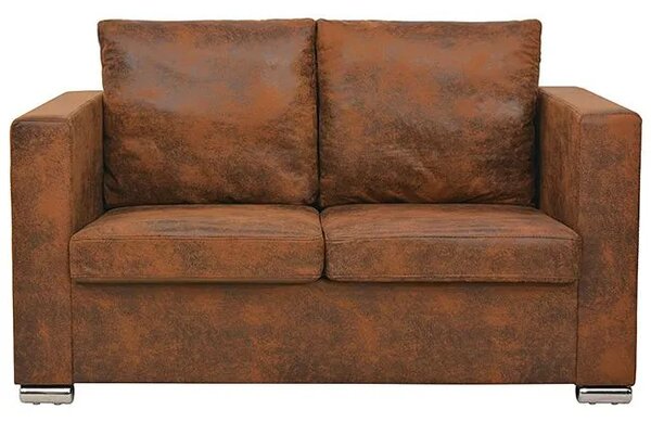 Przytulna brązowa sofa dwuosobowa M8-T11