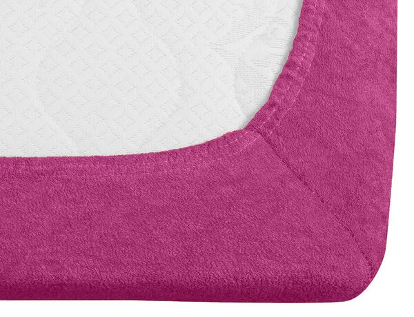 Prześcieradło frotte EXCLUSIVE purpurowe 90 x 200 cm