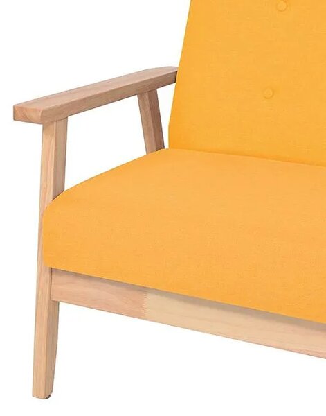 2-osobowa żółta sofa retro T4-H42