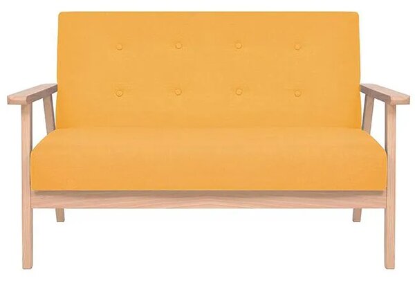 2-osobowa żółta sofa retro T4-H42