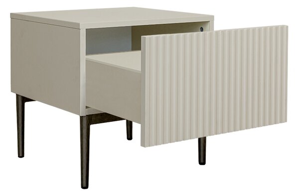 Zestaw szafek nocnych Nicole 46 cm - kaszmir / czarne nóżki