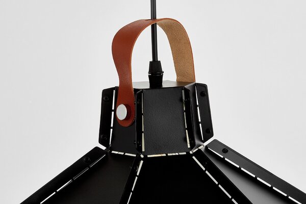 LAMPA SUFITOWA WISZĄCA LOFT CZARNA CONA W1