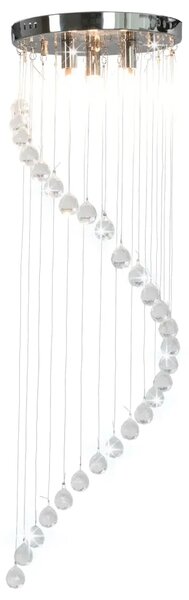 Srebrna kryształowa lampa sufitowa spirala - EX162-Logis