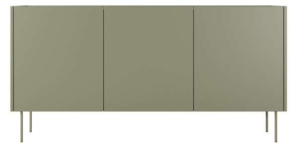 Komoda Desin 170 cm trzydrzwiowa - oliwka / dąb nagano