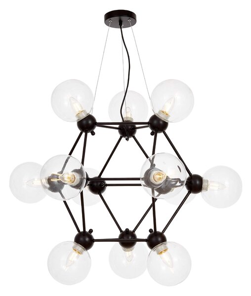 NOWOCZESNA LAMPA WISZĄCA CZARNA ZODIAK NEO