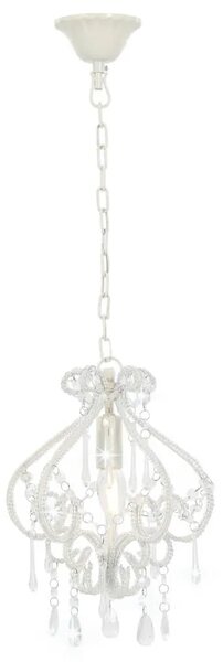 Biała lampa sufitowa z koralikami - EX168 T6-T98