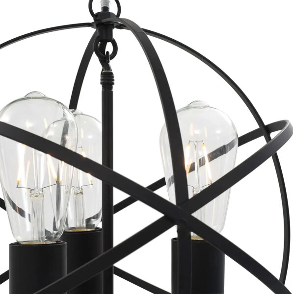 Czarna industrialna lampa wisząca okrągła - EX174 N6-B11