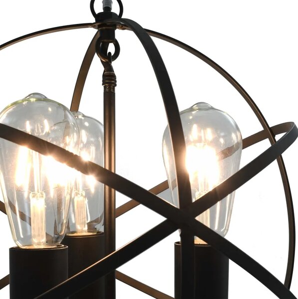 Czarna industrialna lampa wisząca okrągła - EX174 N6-B11