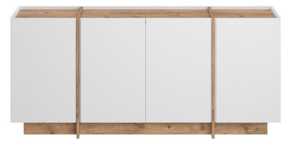 Biała komoda w dekorze sosny z otworem na kable 180x80x45 cm Dorma – Kalune Design